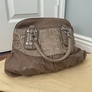 Miss Sixty Vintage Y2K Designer Handbag with Geometric Pattern Monogram Satchel